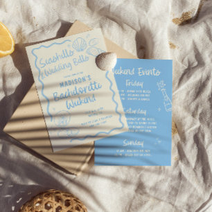 Invitation Coquillages et cloches Mariages Bachelorette