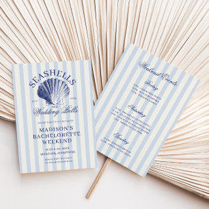 Invitation Coquillages et cloches Mariages Bachelorette Week-