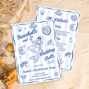 Invitation Coquillages et Mariage Bells Bachelorette Party