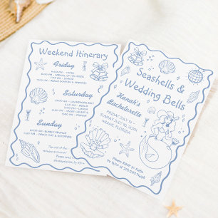 Invitation Coquillages et Mariage Bells Bachelorette Party