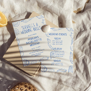 Invitation Coquillages et Mariage Bells Bachelorette Week-end