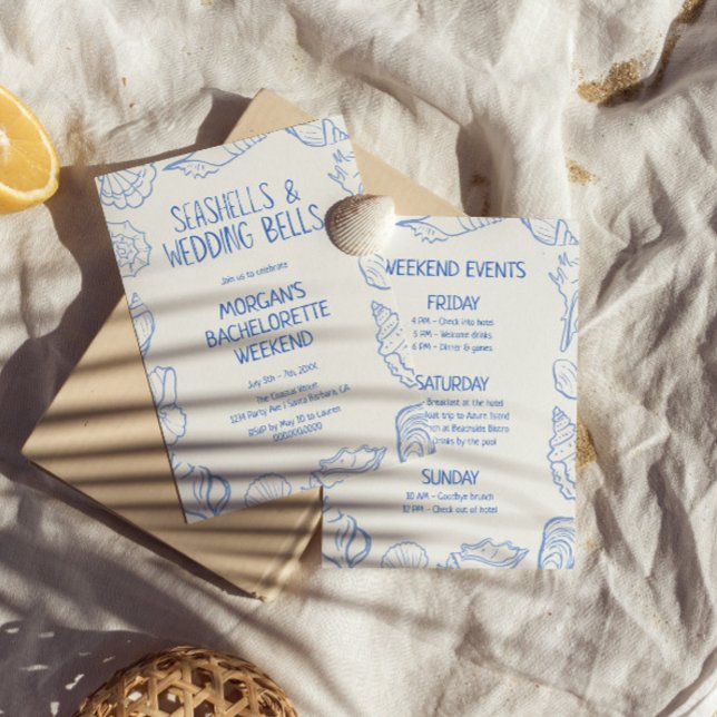Invitation Coquillages et Mariage Bells Bachelorette Week-end (Créateur téléchargé)