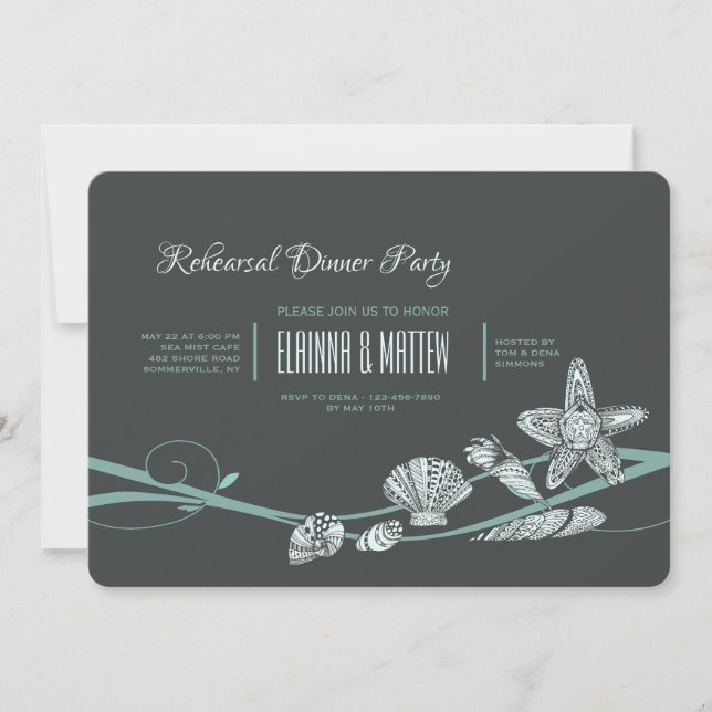 Invitation Coquillages Mélés (Devant)