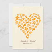 Coquillages & Starfish Coeur Eté Plage Mariage