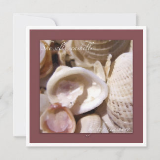 Invitation Coquillages sur la plage