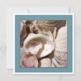Invitation Coquillages sur la plage