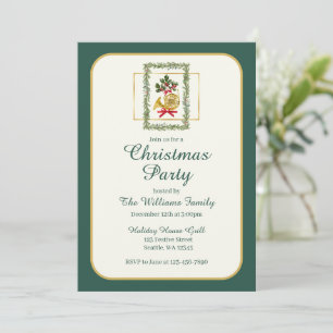 Invitation Cor d'harmonie élégant de Noël vert foncé