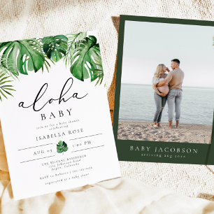 Invitation CORA Tropical Palm Aloha Baby Baby shower
