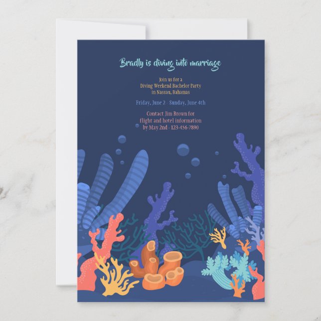 Invitation Corail de Mer Profonde (Devant)