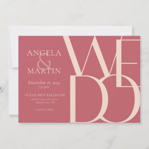 Invitation Corail gras minimaliste