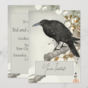 Invitation Corbeau Raven Koson Oiseau japonais