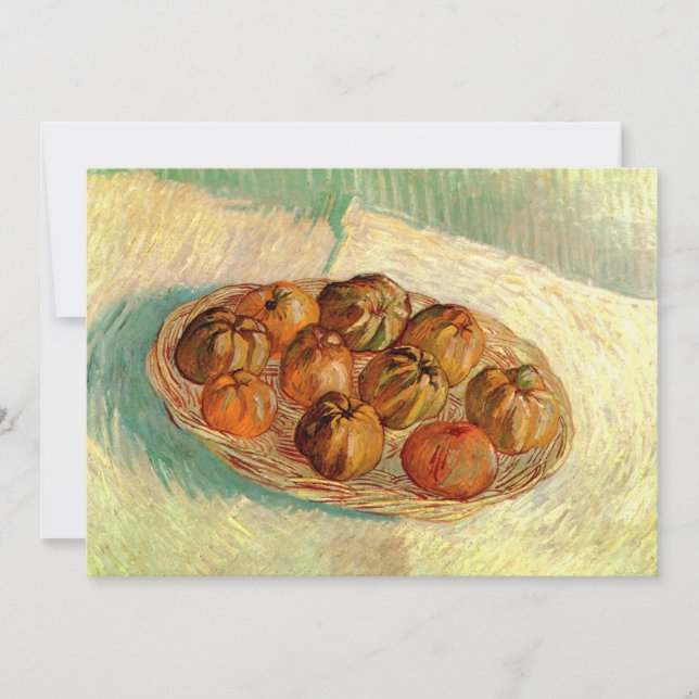 Invitation Corbeille de pommes à Pissarro par Vincent van Gog (Devant)
