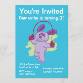 Invitation Corde à sauter de chiot de soude de raisin de