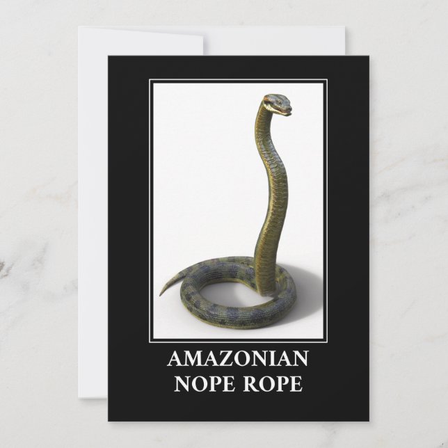 Invitation Corde de Nope Amazonienne - Anaconda Snake Danger (Devant)