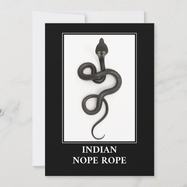 Invitation Corde indienne à cou - Cobra Snake Danger (Devant)