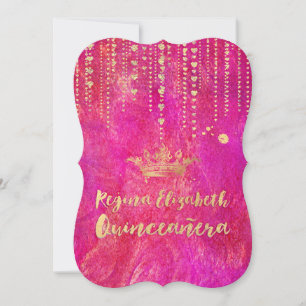 Invitation Cordes de Quinceanera/Coeur/Princesse/Couronne