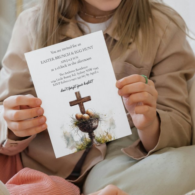 Invitation Cordes et oeufs en panier et chasse aux oeufs (Créateur téléchargé)