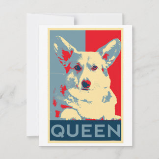 Invitation Corgi Queen Art Dog Art for Fans of Corgis and Dog