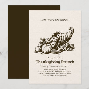 Invitation Corne de Plenty   Brunch Thanksgiving