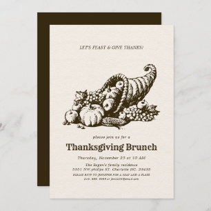 Invitation Corne de Plenty   Thanksgiving Brunch