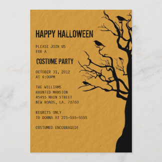 Invitation Corneilles de la partie | de Halloween