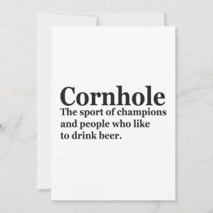 Invitation Cornhole Funny définition Cornhole Game Sport Cade
