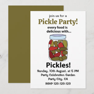 Invitation Cornichons Chaque Nourriture est Délicieuse Avec d
