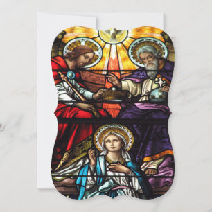 Invitation Coronation de Virgin Mary Stained Glass