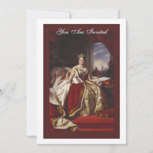 Invitation Coronation Portrait de la reine Victoria