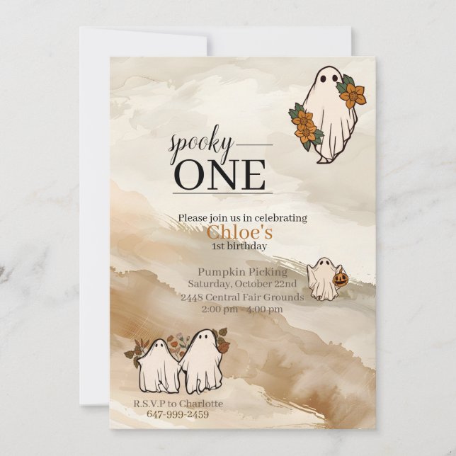 Invitation Correctif citrouille (Devant)