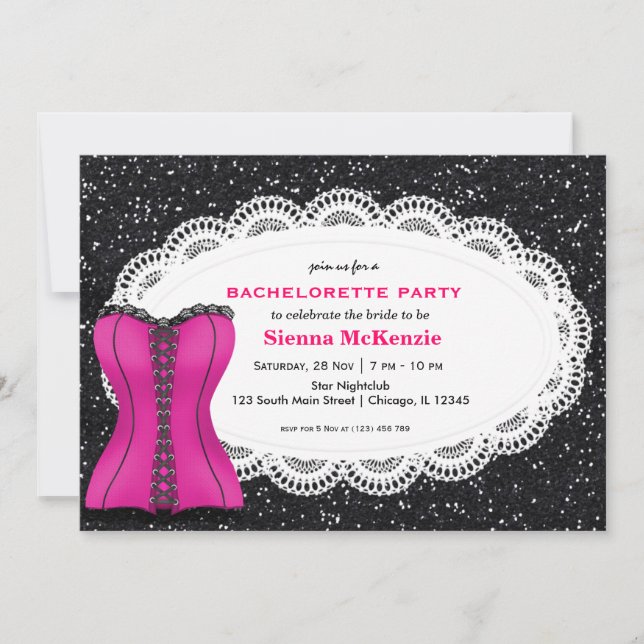 Invitation Corset Bachelorette (Devant)