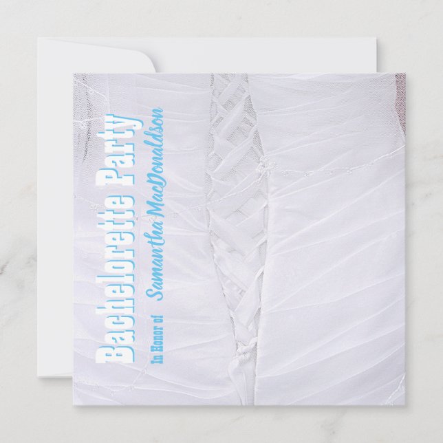 Invitation Corset blanc mariage robe de bachelortie (Devant)