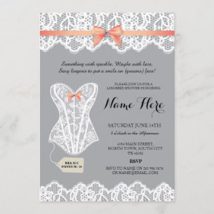 Invitation Corset de corail brun de la douche de Lingerie gri