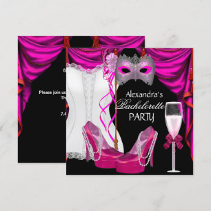 Invitation Corset Demoiselle d'Honneur Rose Mascarade Champag