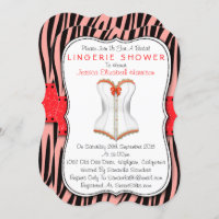 Corset Rouge & Blanc Sur Zebra Print Lingerie Douc