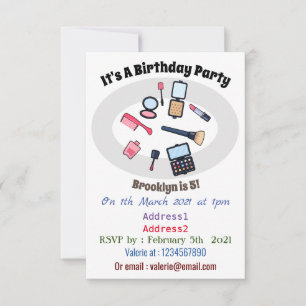 Invitation Cosmétique / maquillage illustration