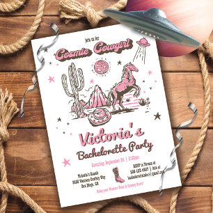 Invitation Cosmic Space Cowgirl Western Bachelorette Party