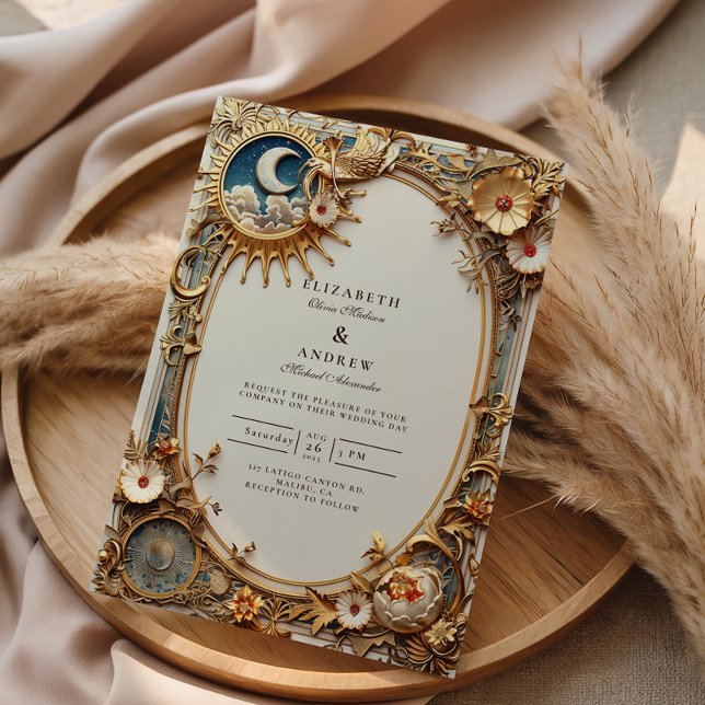 Invitation Cosmic Vintage Constellation Wedding (Créateur téléchargé)