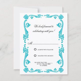 Invitation Cosmopolitan Flourish et Swirls RSVP
