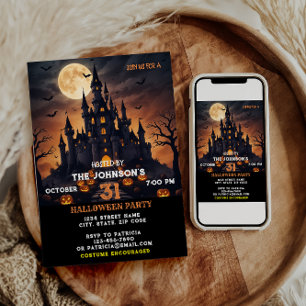 Invitation Costume Citrouille de fête d'Halloween Enfants Adu