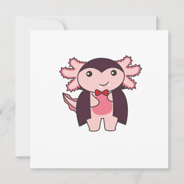 Invitation Costume d'Axolotl Halloween de Diable Vampire Mign (Devant)