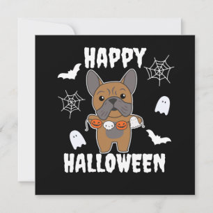 Invitation Costume de chien de Bulldog français pour Hallowee