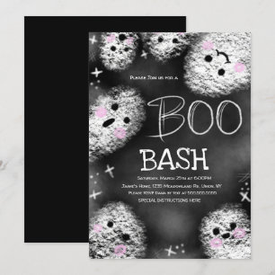 Invitation Costume de fantôme de tableau noir pour Halloween