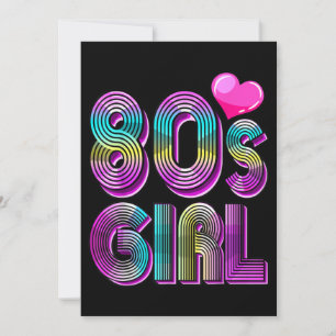 Invitation Costume de fête d'anniversaire de fille des années