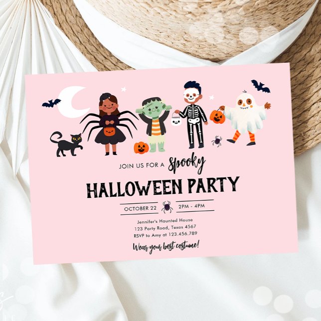 Invitation Costume de fête d'Halloween Anniversaire de enfant (Créateur téléchargé)