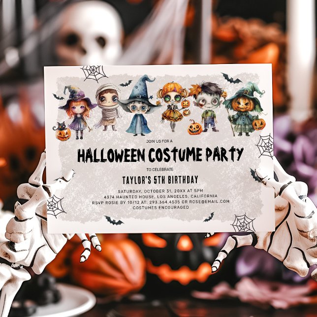 Invitation Costume de fête d'Halloween pour enfants (Créateur téléchargé)