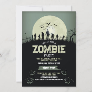 Invitation Costume de fête d'Halloween Zombie Horreur