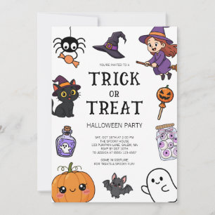 Invitation Costume de fête Halloween pour enfants mignons pou