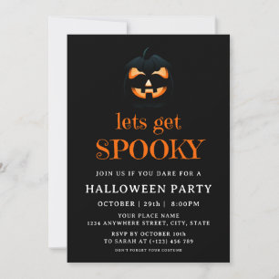 Invitation Costume de Halloween pour adulte Citrouille effray
