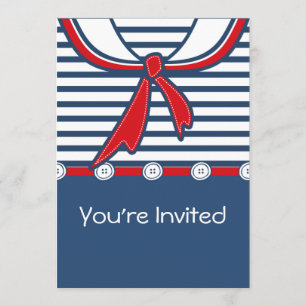 Invitation Costume de marin de bébé B